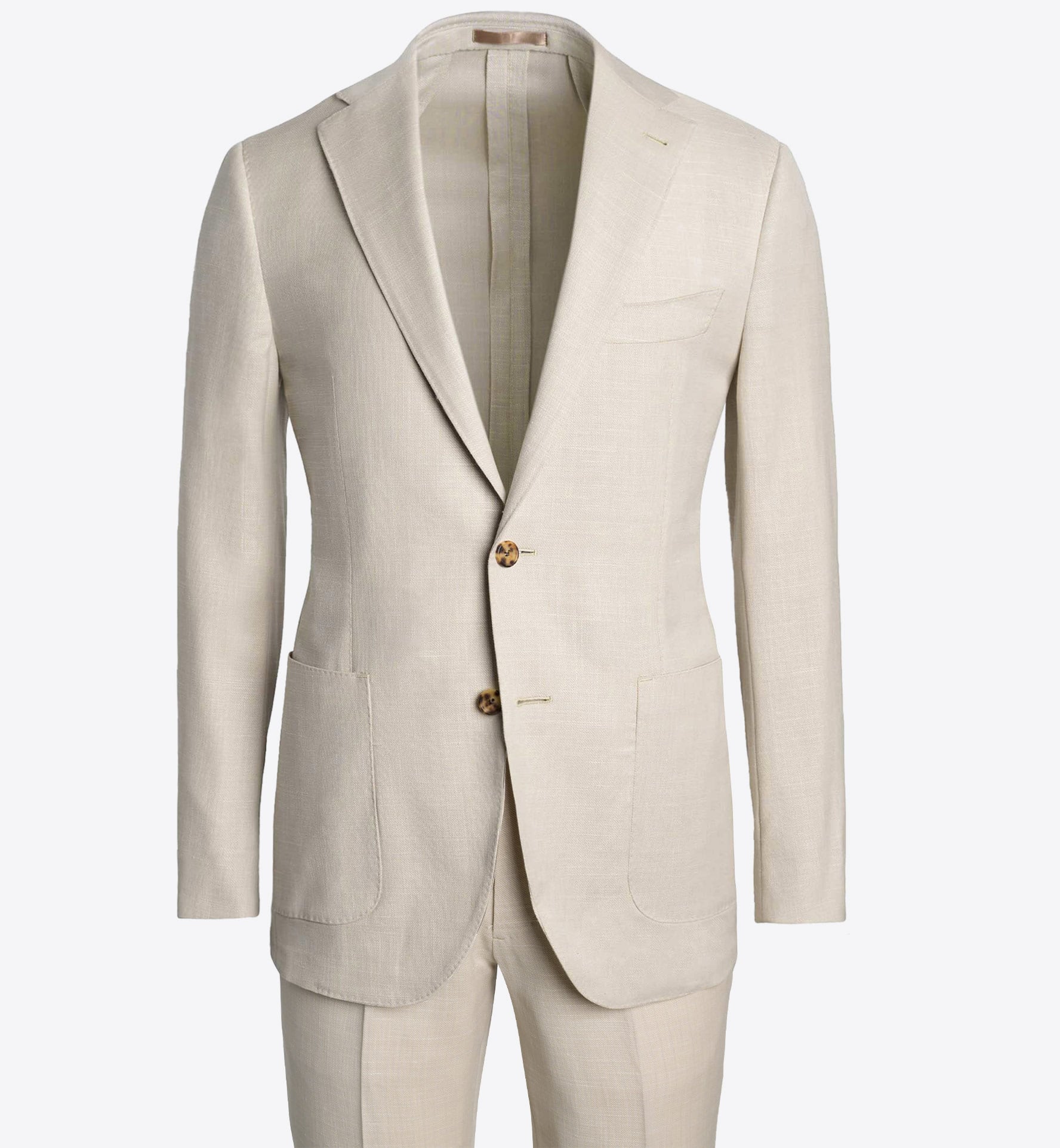 Zoom Image of Bedford Stone Wool Linen and Silk Stretch Suit