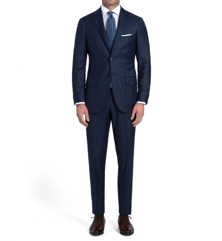 Allen Navy S130s Sharkskin Suit - Custom Fit Tailored Clothing