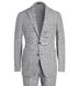 Zoom Thumb Image 1 of Bedford Light Grey Glen Plaid Wool and Linen Suit Jacket