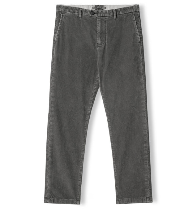 Stratton Grey Delave Stretch Corduroy Chino - Custom Fit Pants