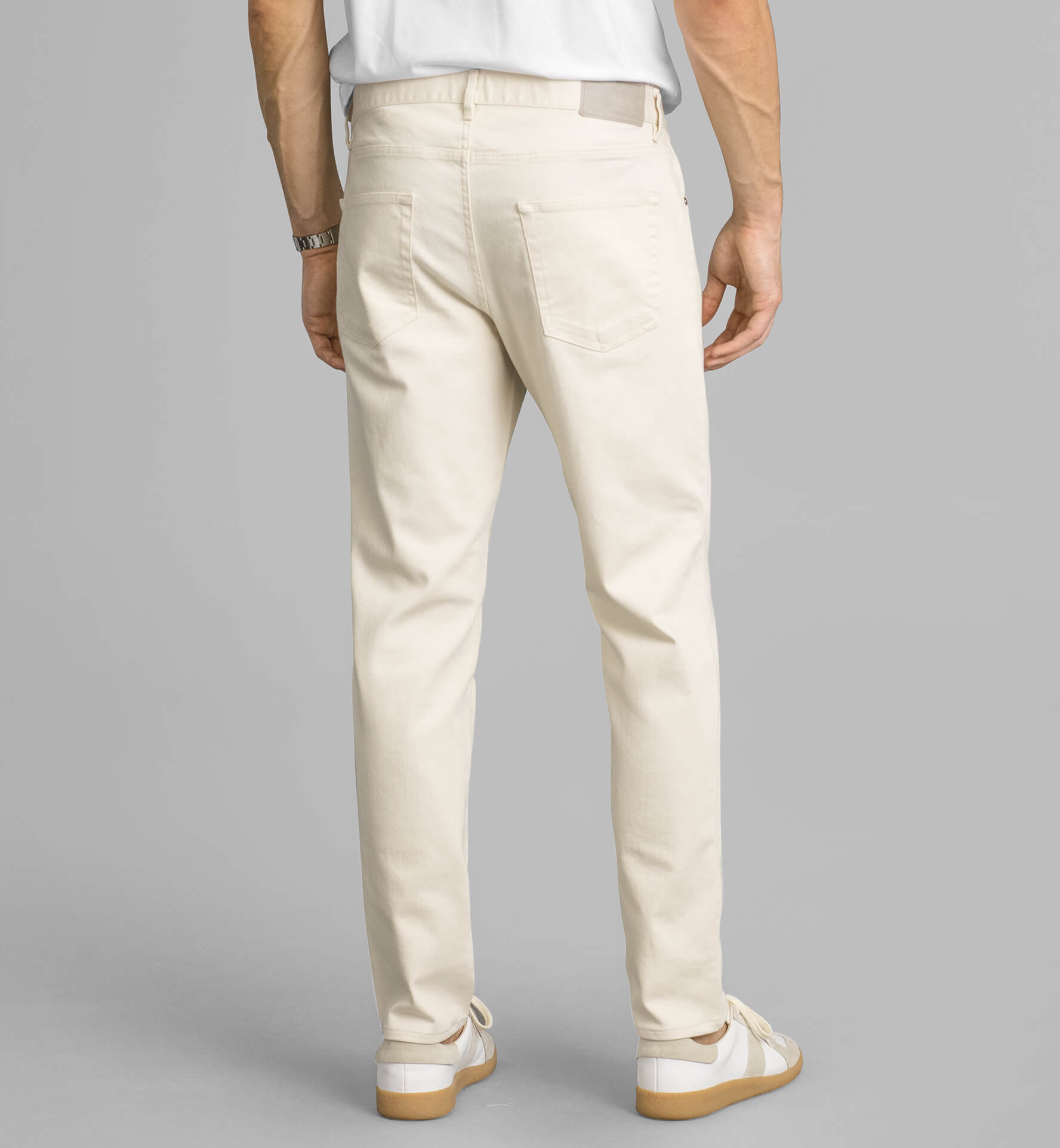 Akita Cream Stretch Organic Slub Twill 5-Pocket - Custom Fit Pants