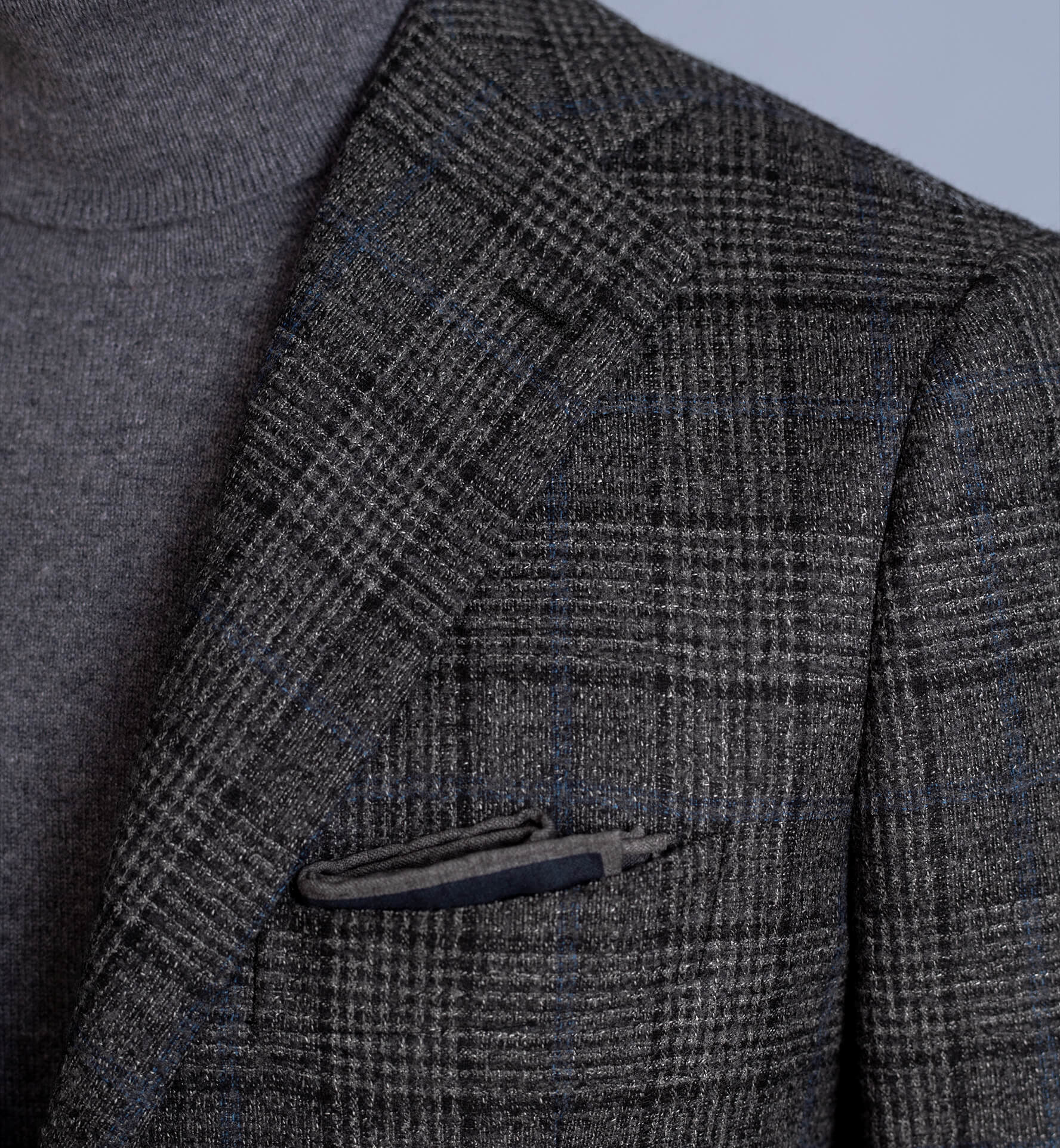Bedford Charcoal Glen Plaid Wool Jacket - Custom Fit Tailored Clothing