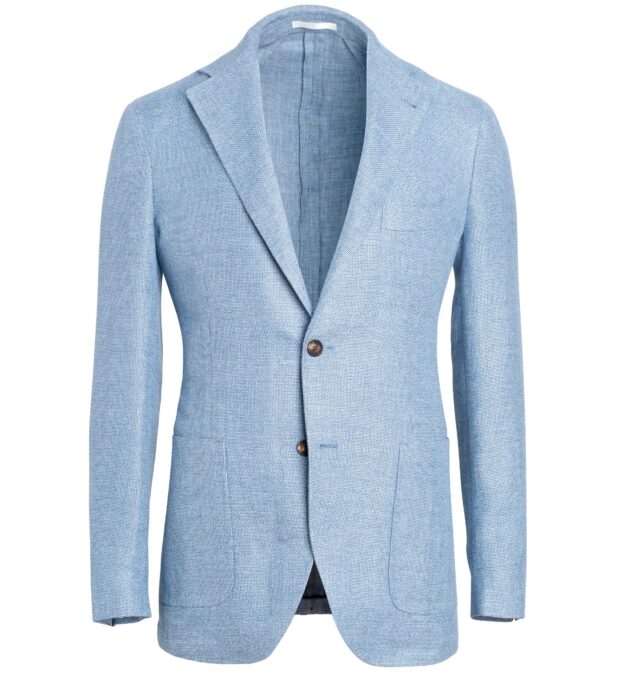 light blue linen jacket