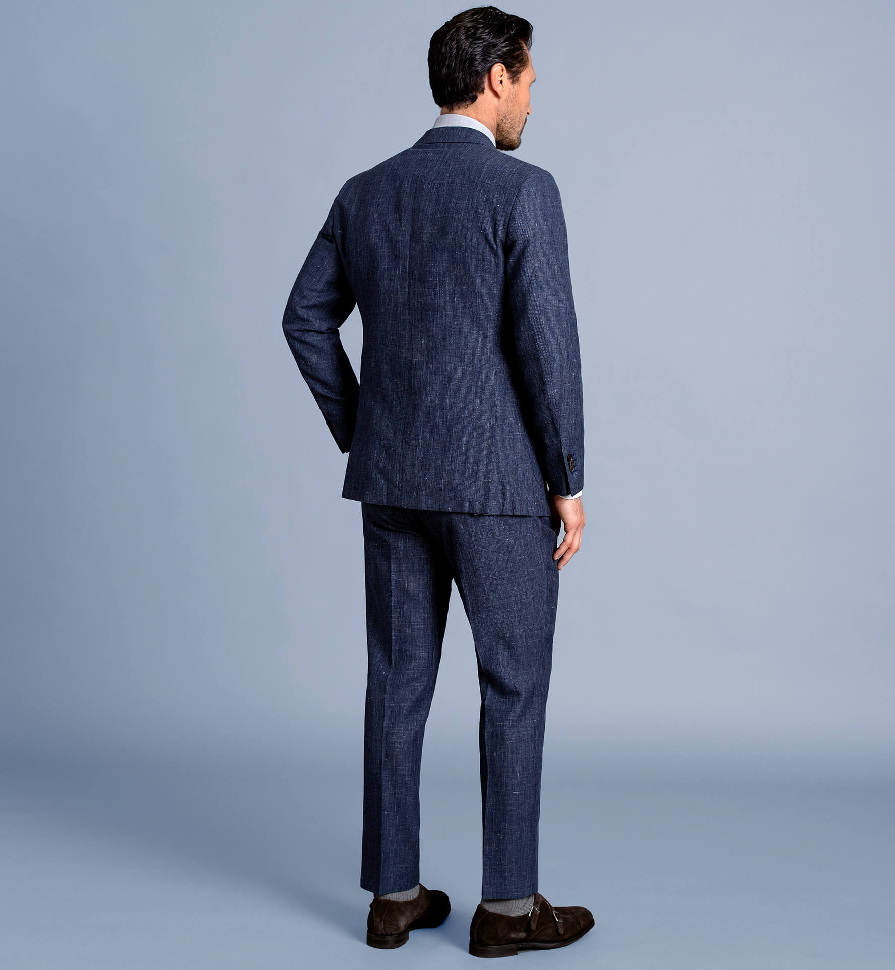 Bedford Slate Houndstooth Wool and Linen Suit - Custom Fit Tailored ...