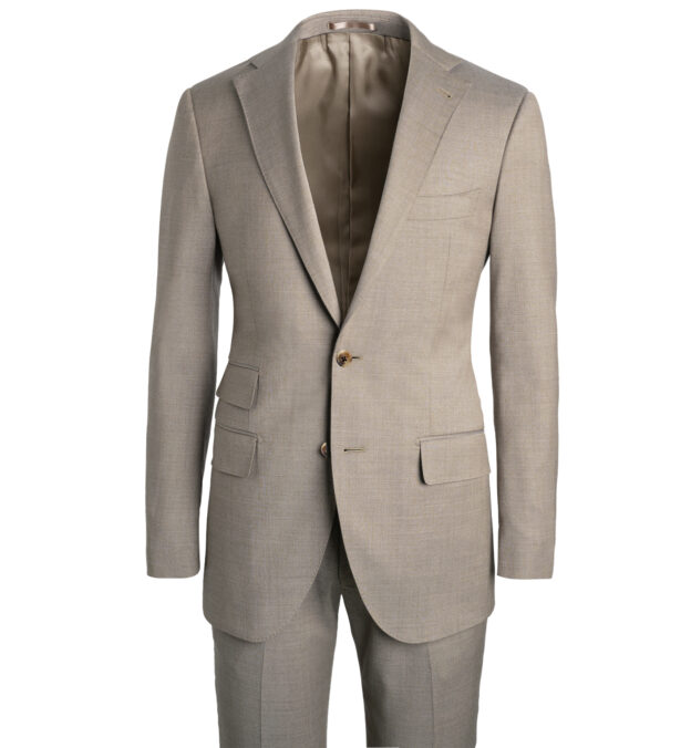 Reda Taupe Melange Stretch Allen Suit - Custom Fit Tailored Clothing