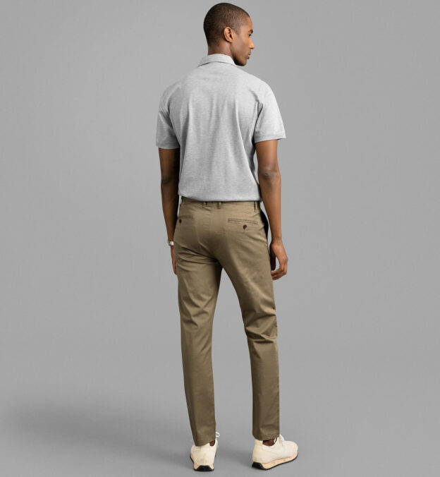 Di Sondrio Olive Stretch Cotton Chino - Custom Fit Pants