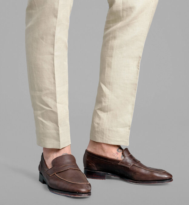 Beige Irish Linen Dress Pant