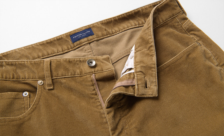 Firenze Hazel Stretch Textured Moleskin 5 Pocket Custom Fit Pants
