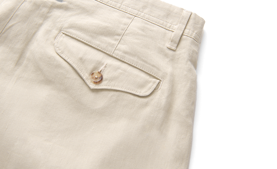 Detail of Tessuti di Sondrio Stretch Linen Blend