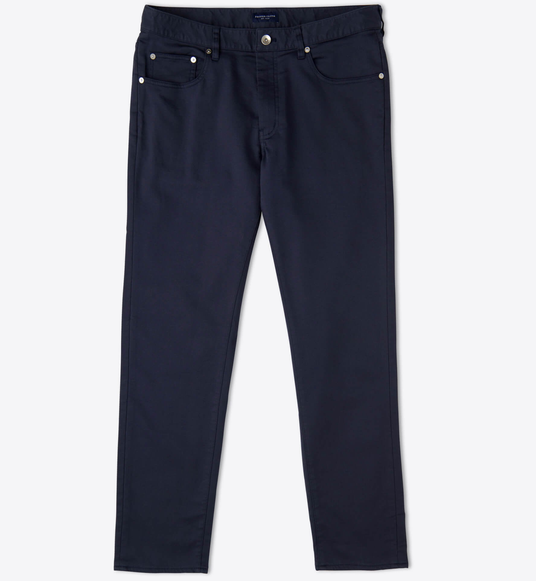 Sullivan Navy Terry Back 5 Pocket Pant - Custom Fit Pants