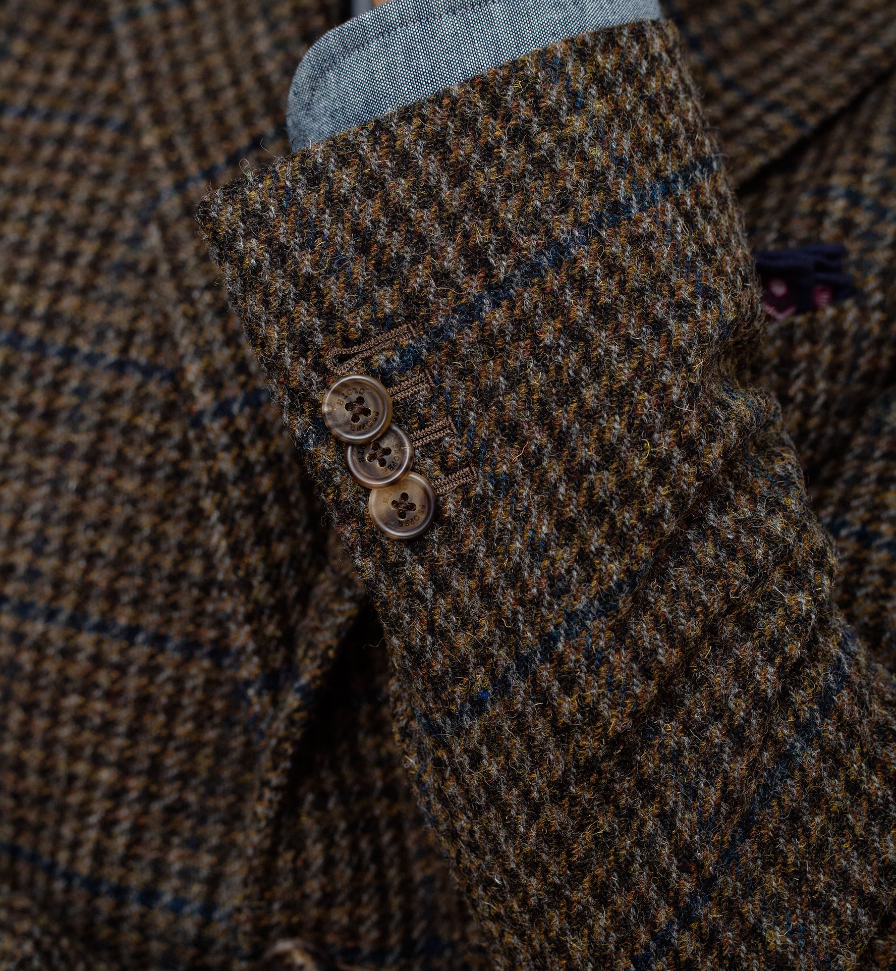 Waverly Washed Tweed Gun Check Jacket - Custom Fit Tailored Clothing