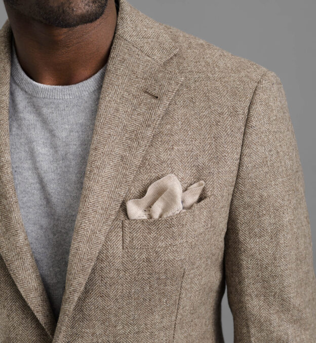 Bedford Taupe Jacket Custom Fit Tailored Clothing