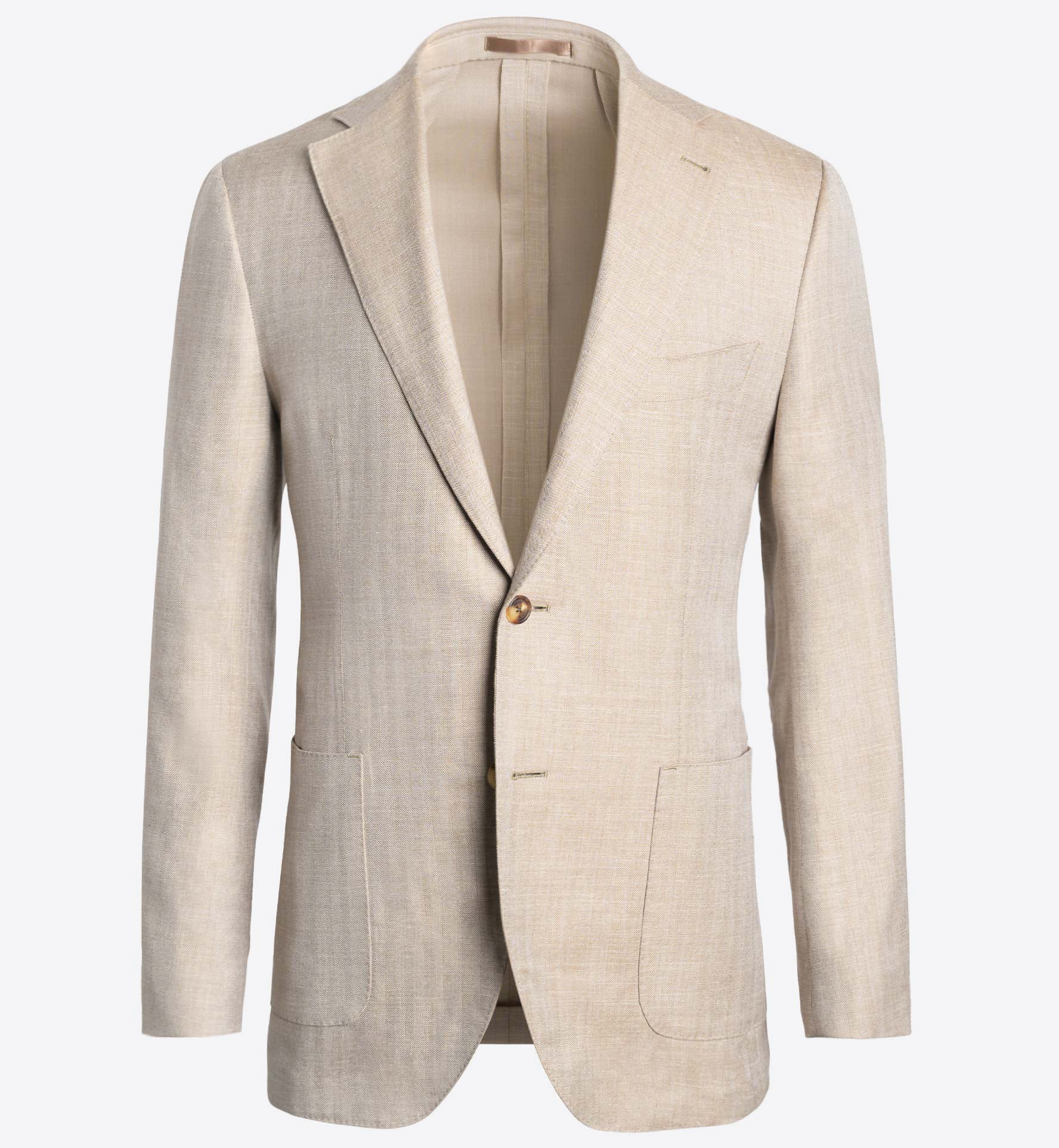 Zoom Image of Hudson Beige Linen Blend Loro Piana Fabric Jacket