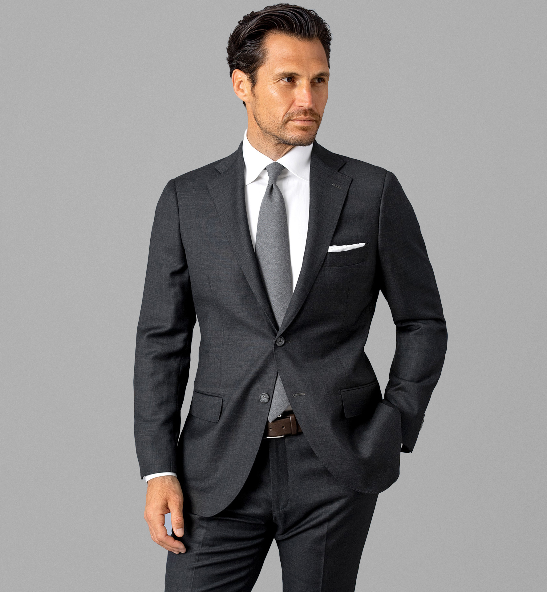 Allen Grey Wool Suit - Custom Fit Tailored Clothing