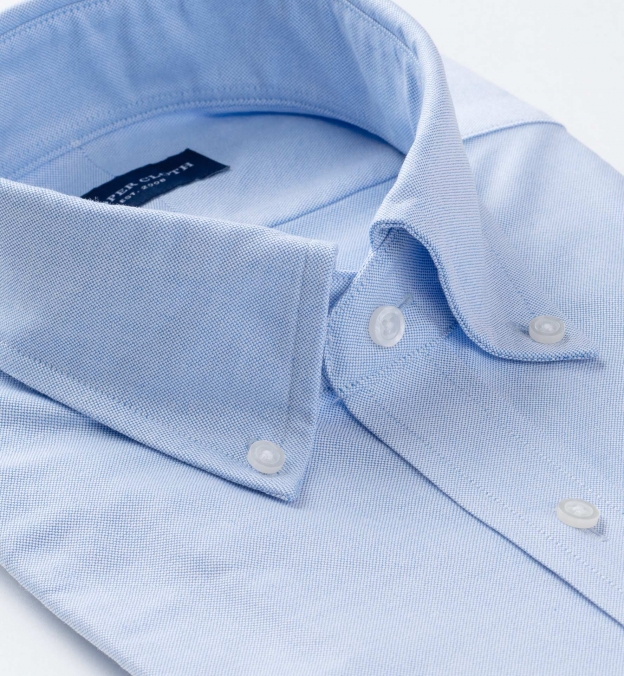 Light Blue Heavy Oxford Fitted Dress Shirt by Proper Cloth