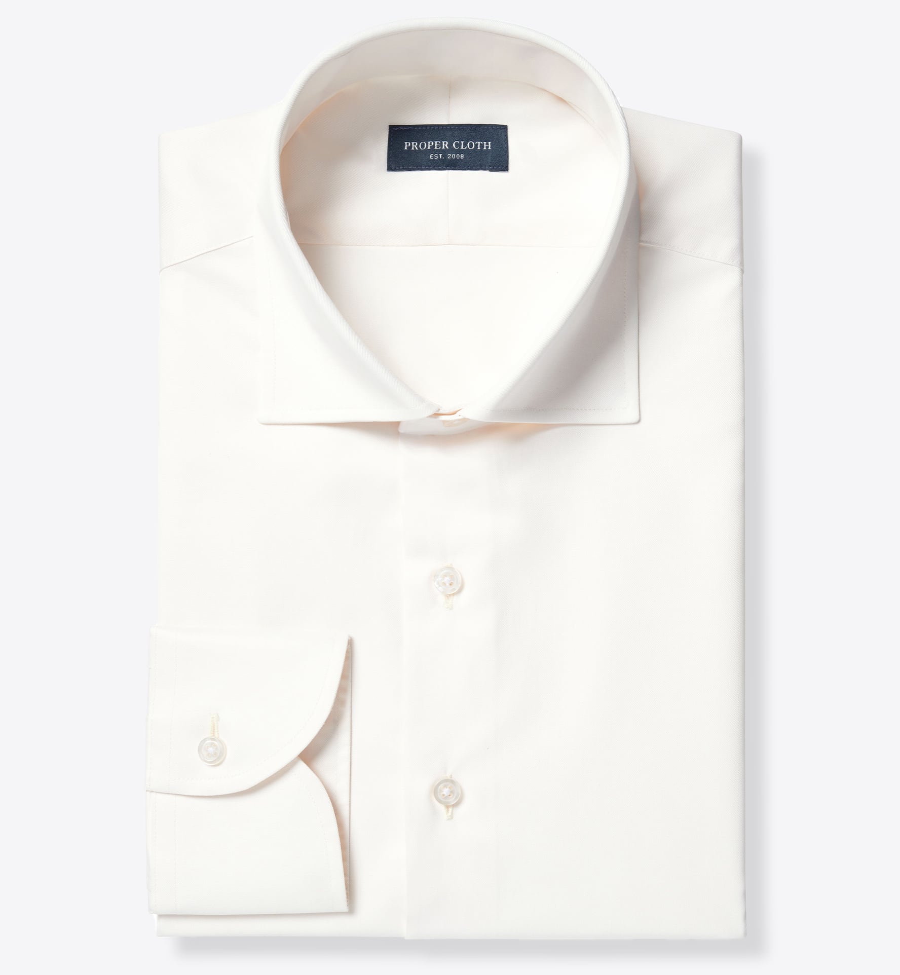 The Greenwich Twill Dress Shirt in Ivory