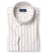 American Pima Beige Stripe Heavy Oxford Shirt Thumbnail 1