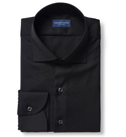Reda Black Merino Wool Custom Made Shirt by Proper Cloth