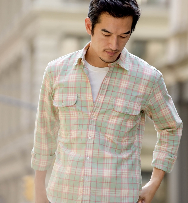 Dusty Sage and Rose California Plaid by Proper Cloth