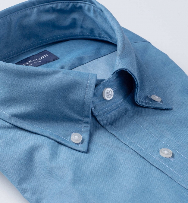 Monti Light Blue Denim Fitted Shirt by Proper Cloth