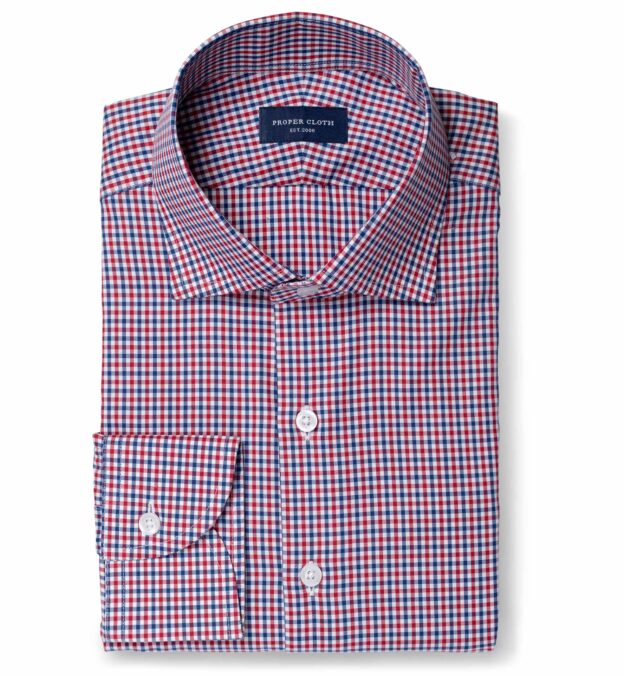 Charles Red Multi Gingham Shirts by Proper Cloth