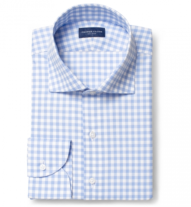 light blue gingham dress shirt