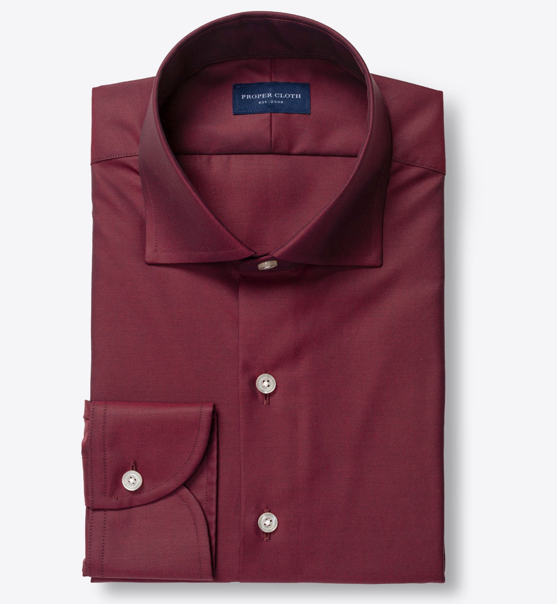 Proper Cloth Men's Greenwich Burgundy Twill Custom Dress Shirt - Red, Size: 22, Big, Tall, 100% Cotton Proper Cloth Men's Greenwich Burgundy Twill Custom Dress Shirt - Red, Size: 22, Big, Tall, 100% Cotton