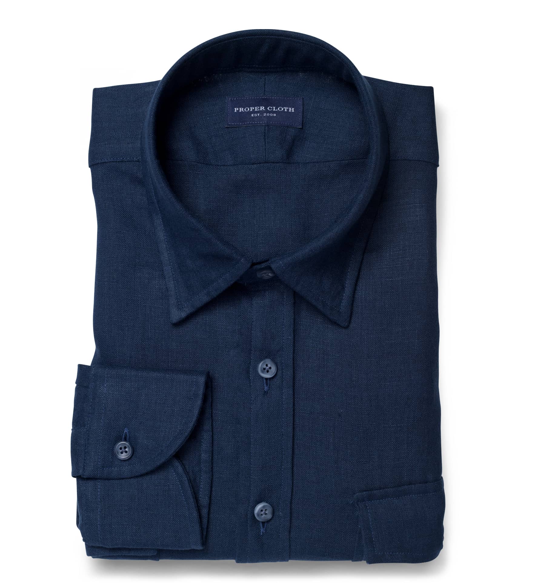 Baird McNutt Navy Irish Linen by Proper Cloth