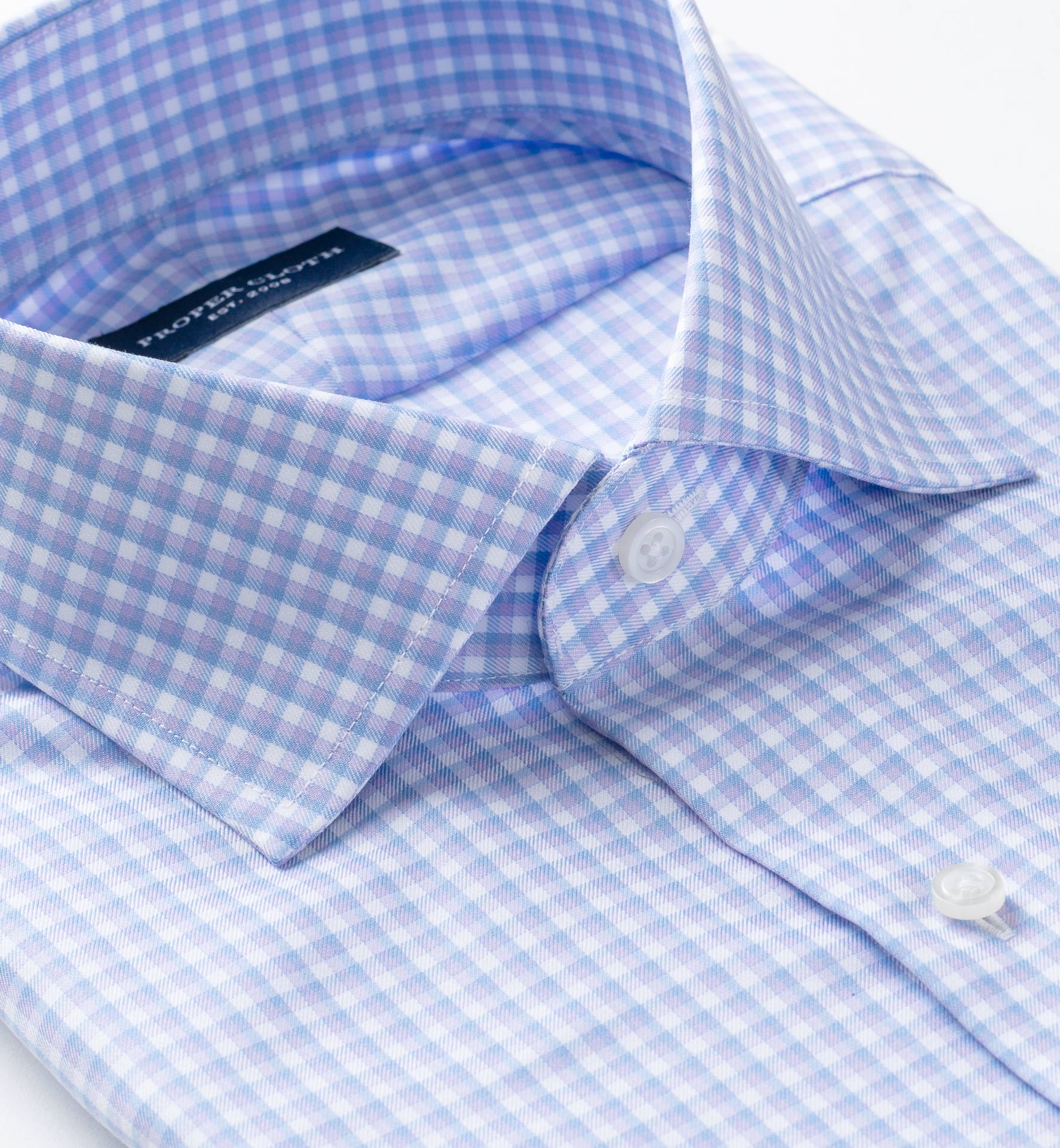 Mayfair Wrinkle-Resistant Lavender and Blue Shadow Check Dress Shirt by ...