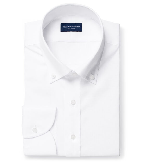 Weston White Pinpoint Custom Dress Shirt 