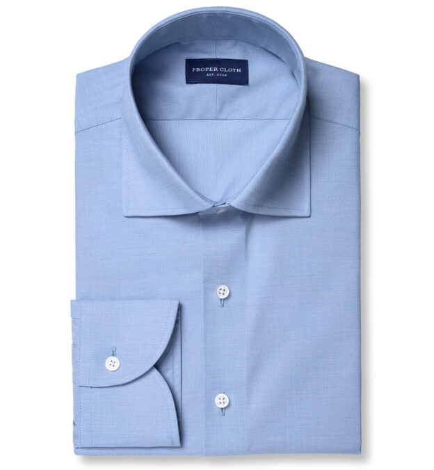 Regent Blue 120s End on End Twill Shirt by Proper Cloth