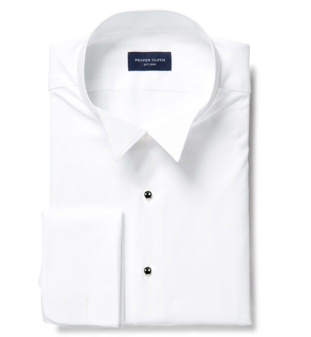 Greenwich White Twill Shirt by Proper Cloth