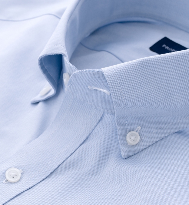 Mercer Blue Pinpoint Tailor Made Shirt by Proper Cloth
