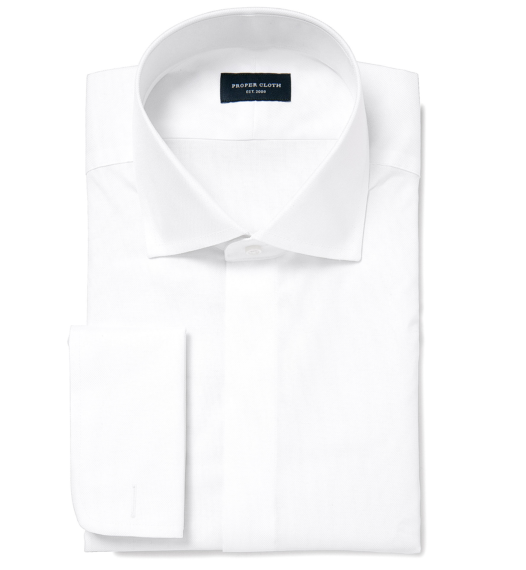 Thomas Mason White Royal Oxford Men's Dress Shirt by Proper Cloth