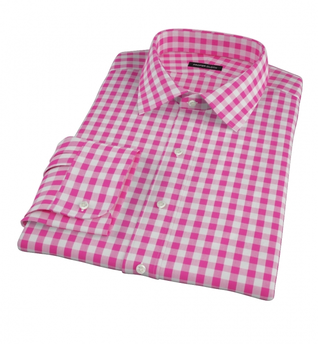 gingham pink top