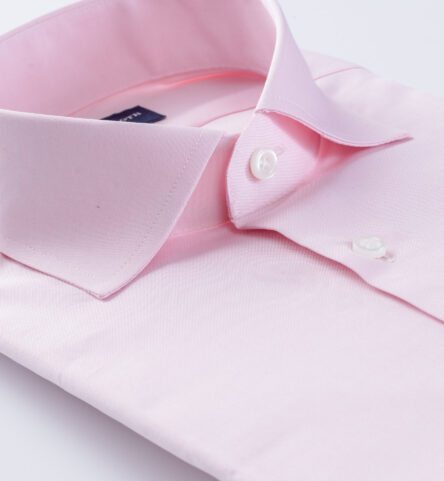 Thomas Mason Pink Pinpoint Fitted Dress Shirt by Proper Cloth