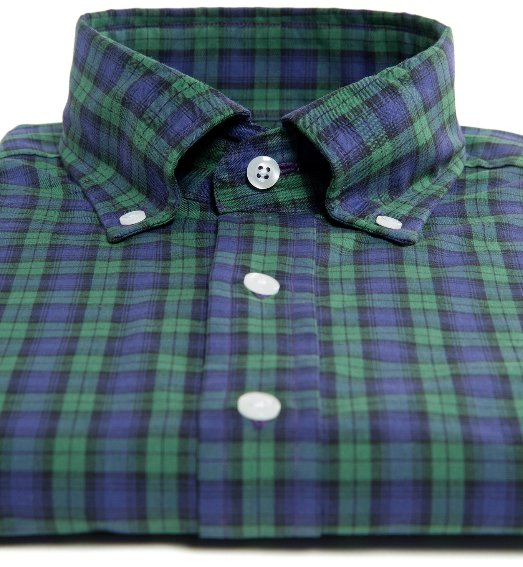 Black Watch Tartan Fitted Shirt by Proper Cloth