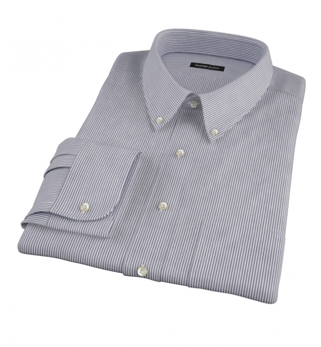 Carmine Black Pencil Stripe Men's Dress 