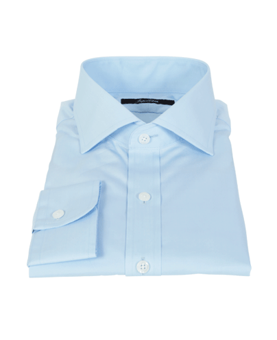 Canclini Light Blue 120s Broadcloth Men's Dress Shirt 