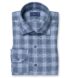 Mesa Slate Blue Cotton and Linen Plaid Shirt Thumbnail 1