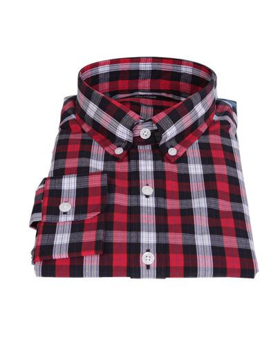Crosby Red Plaid Custom Dress Shirt 