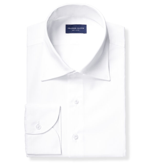 Miles 120s White Broadcloth Shirts by Proper Cloth