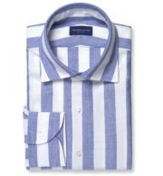 Suggested Item: Savona Blue Chevron Stripe Cotton and Linen