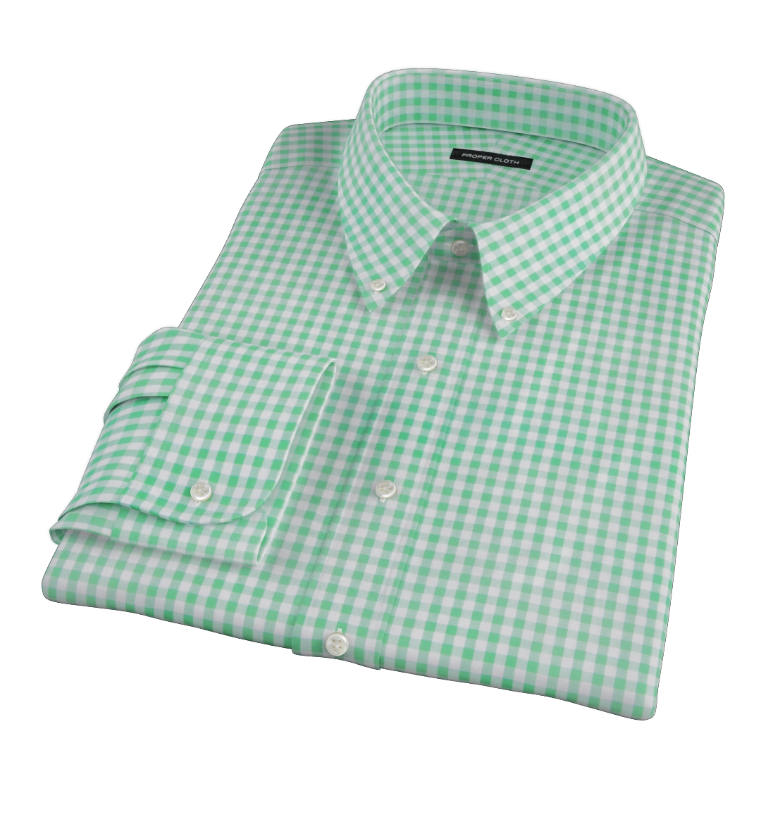 mens green gingham dress shirt Forest Gingham Blanket Shirt – Chateau Orlando main image 0