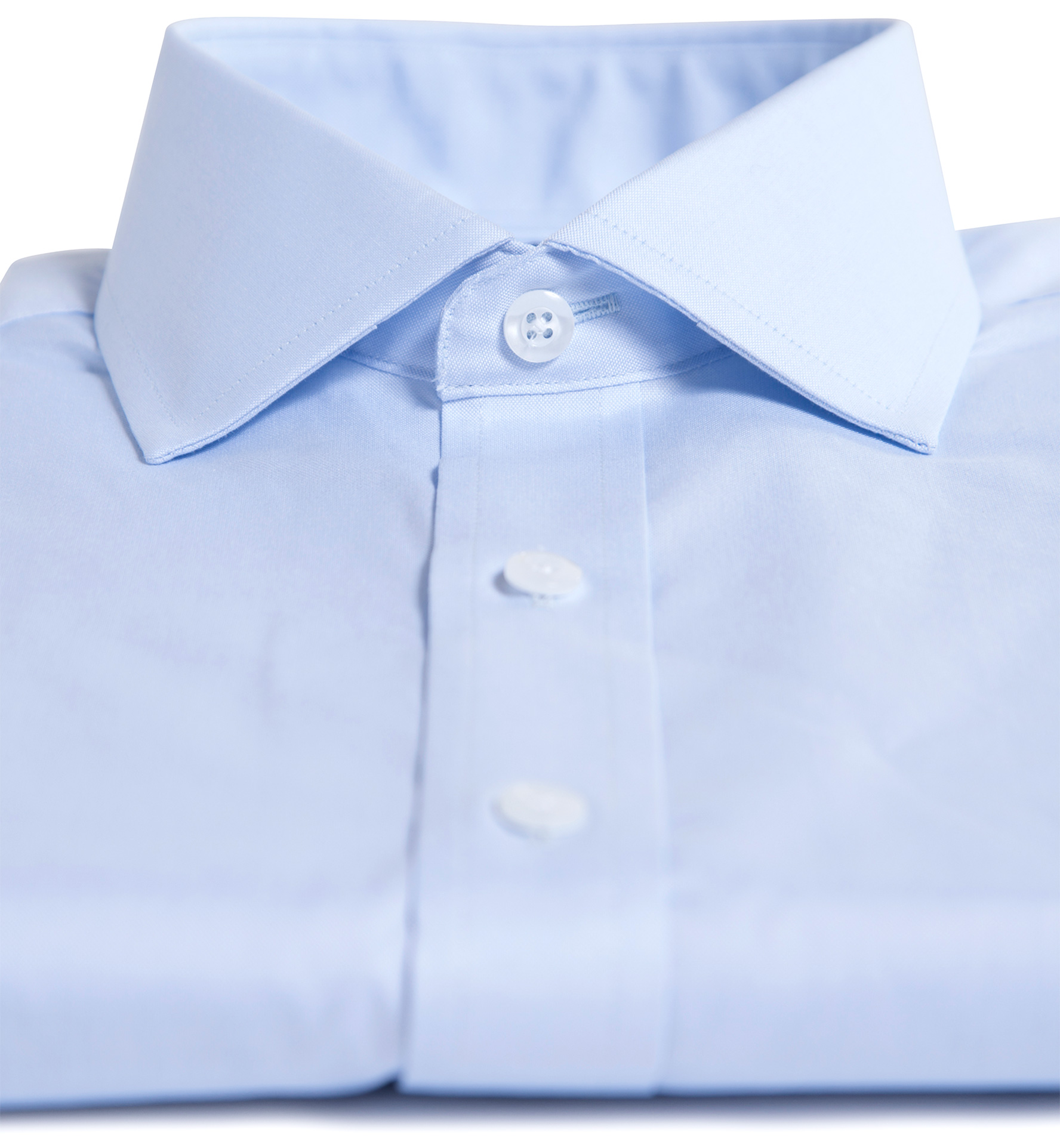 Bowery Light Blue Wrinkle-Resistant Pinpoint Tailor Made Shirt by ...