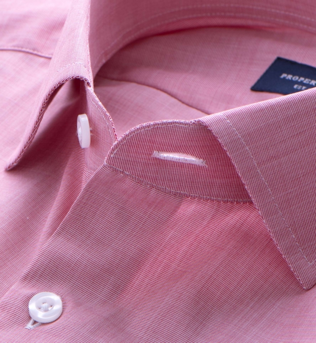 Stanton 120s Red End-on-End Custom Dress Shirt by Proper Cloth
