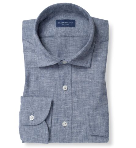 Portuguese Slate Brushed Chambray by Proper Cloth
