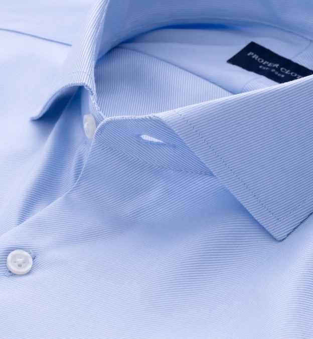 Sutton Wrinkle-Resistant Sky Blue Imperial Twill Custom Dress Shirt by ...