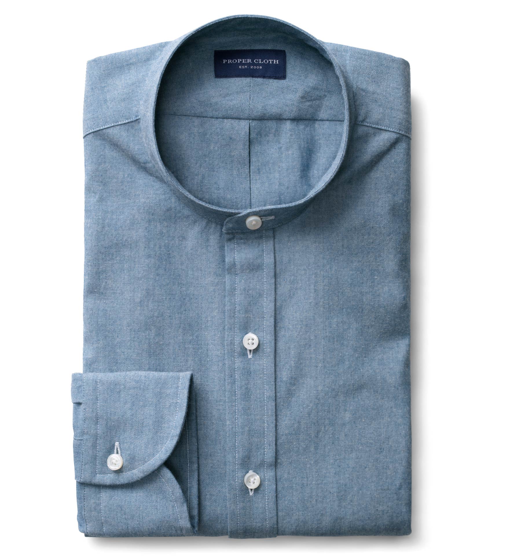 Blue Indigo Chambray Dress Shirt Shirt by Proper Cloth