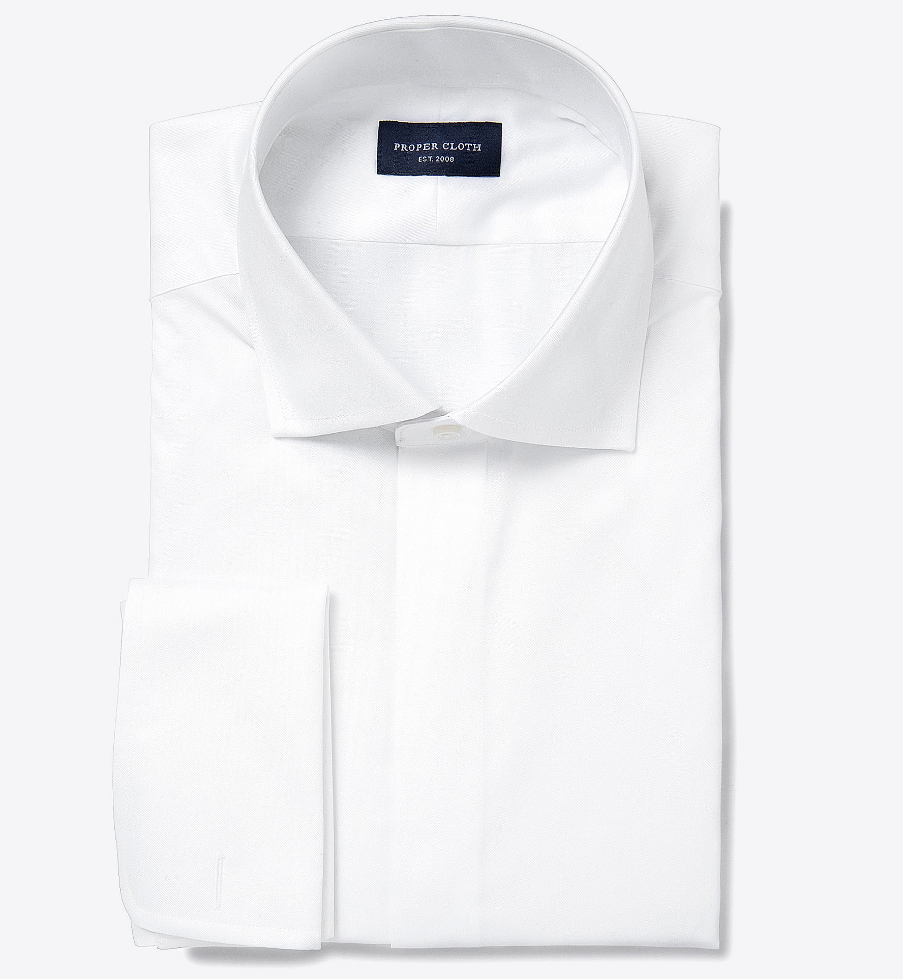 Mercer White Twill Dress Shirt by Proper Cloth